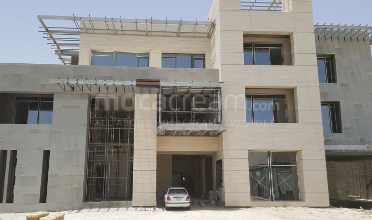 Moca Cream limestone cladding Kuwait
