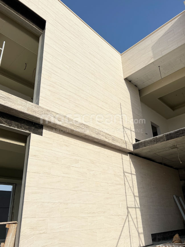 Moca Cream villa cladding in Abu Dhabi