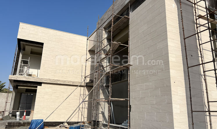 Moca Cream villa cladding in Abu Dhabi
