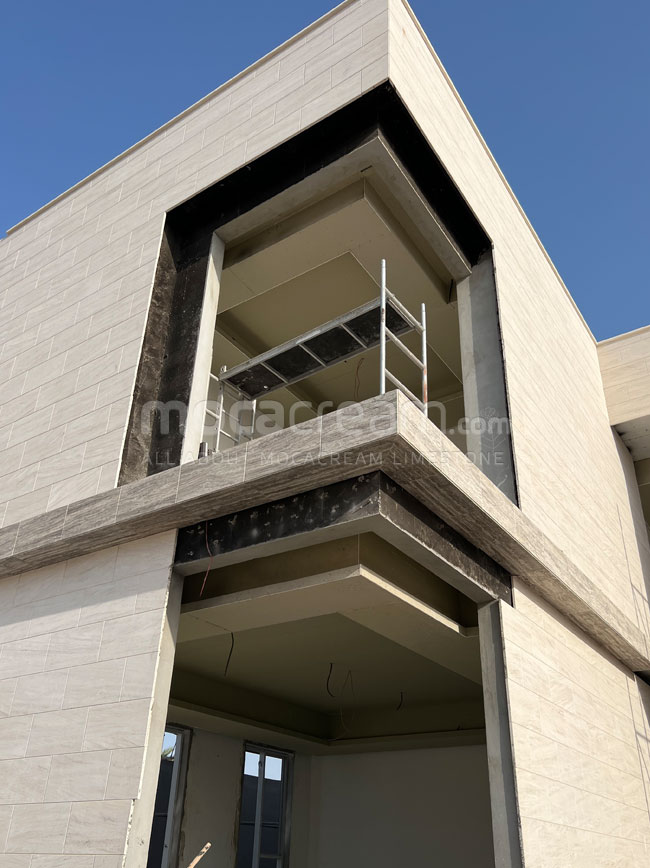 Moca Cream villa cladding in Abu Dhabi