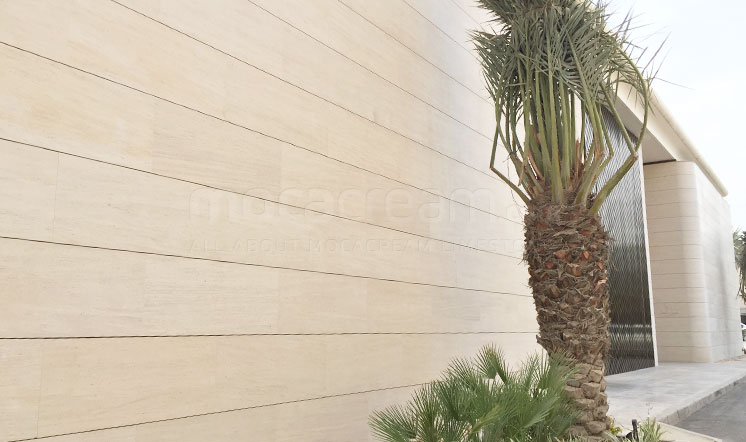 Moca Cream limestone cladding
