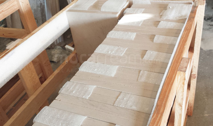 Moca Cream limestone crate