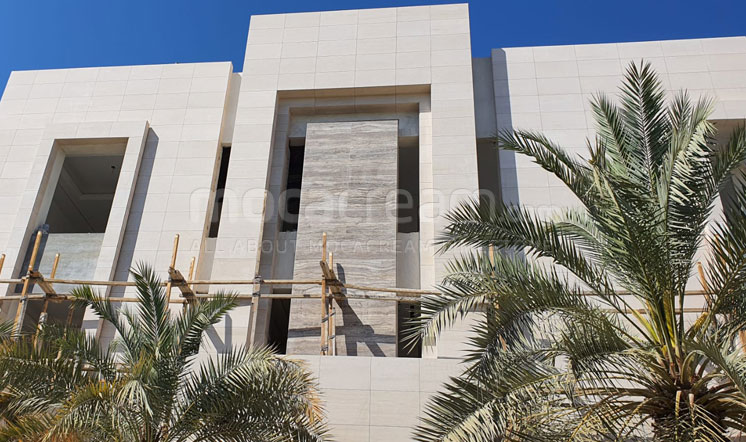 Moca Cream limestone cladding in Nuzha