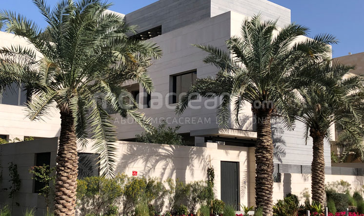 Moca Cream limestone villa in Nuzha, Kuwait