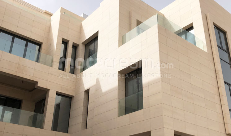 Moca Cream limestone villa in Nuzha, Kuwait